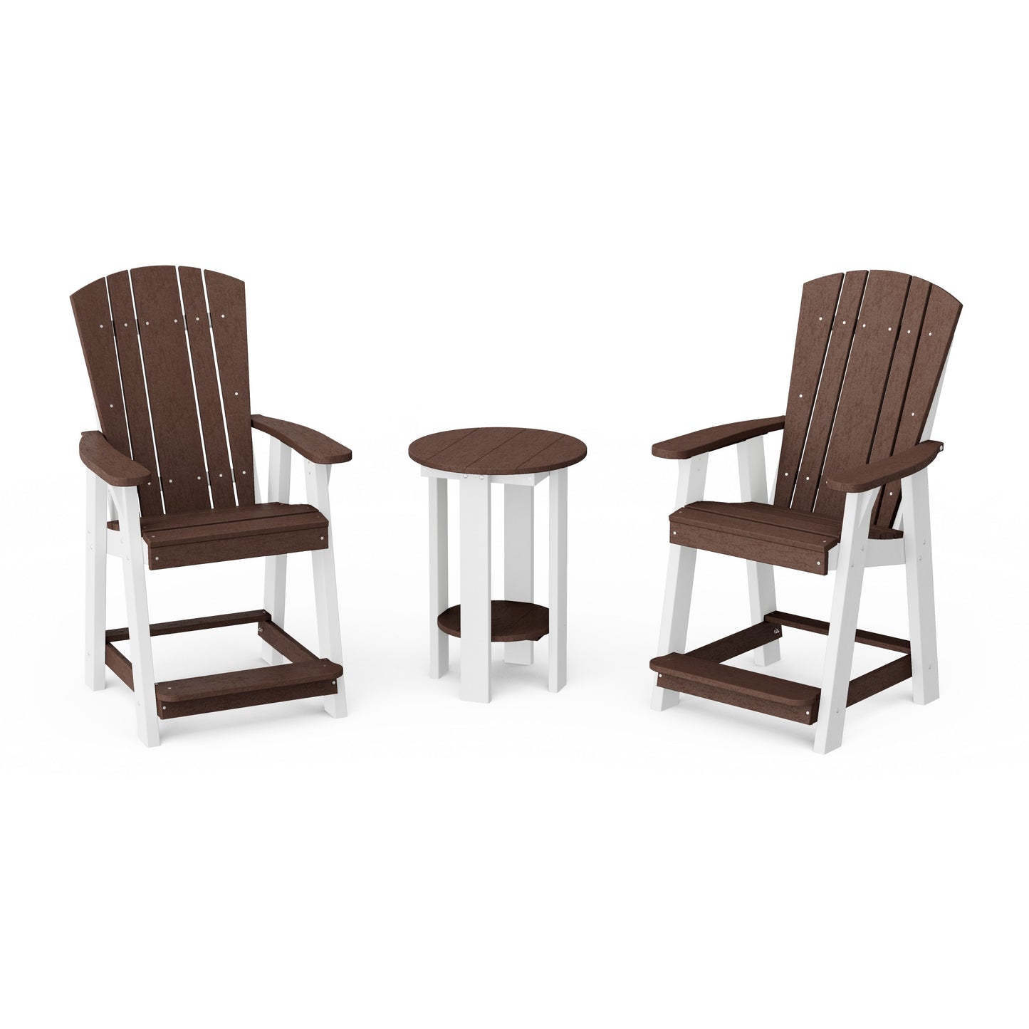 Heritage 3-Piece Balcony Counter Chair Set with Side Table