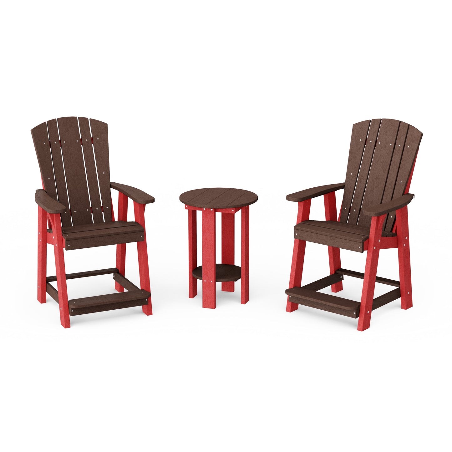 Heritage 3-Piece Balcony Counter Chair Set with Side Table
