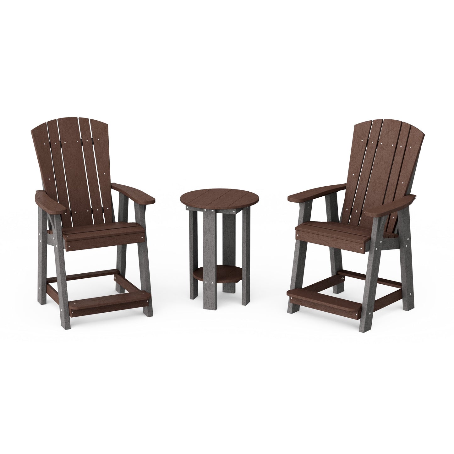 Heritage 3-Piece Balcony Counter Chair Set with Side Table