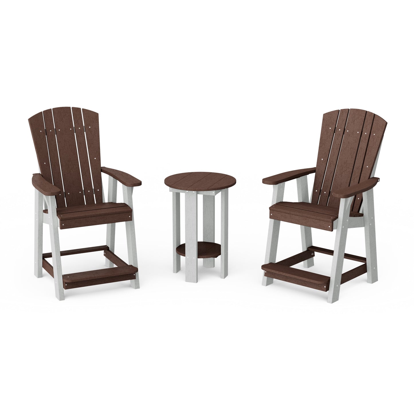 Heritage 3-Piece Balcony Counter Chair Set with Side Table