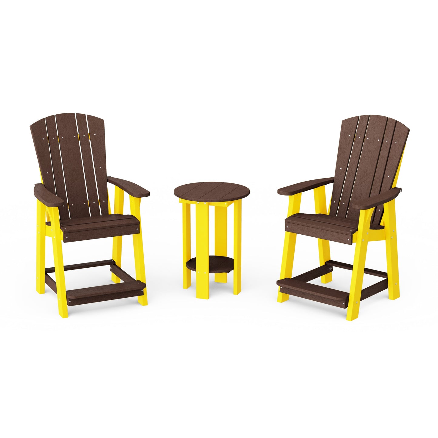 Heritage 3-Piece Balcony Counter Chair Set with Side Table