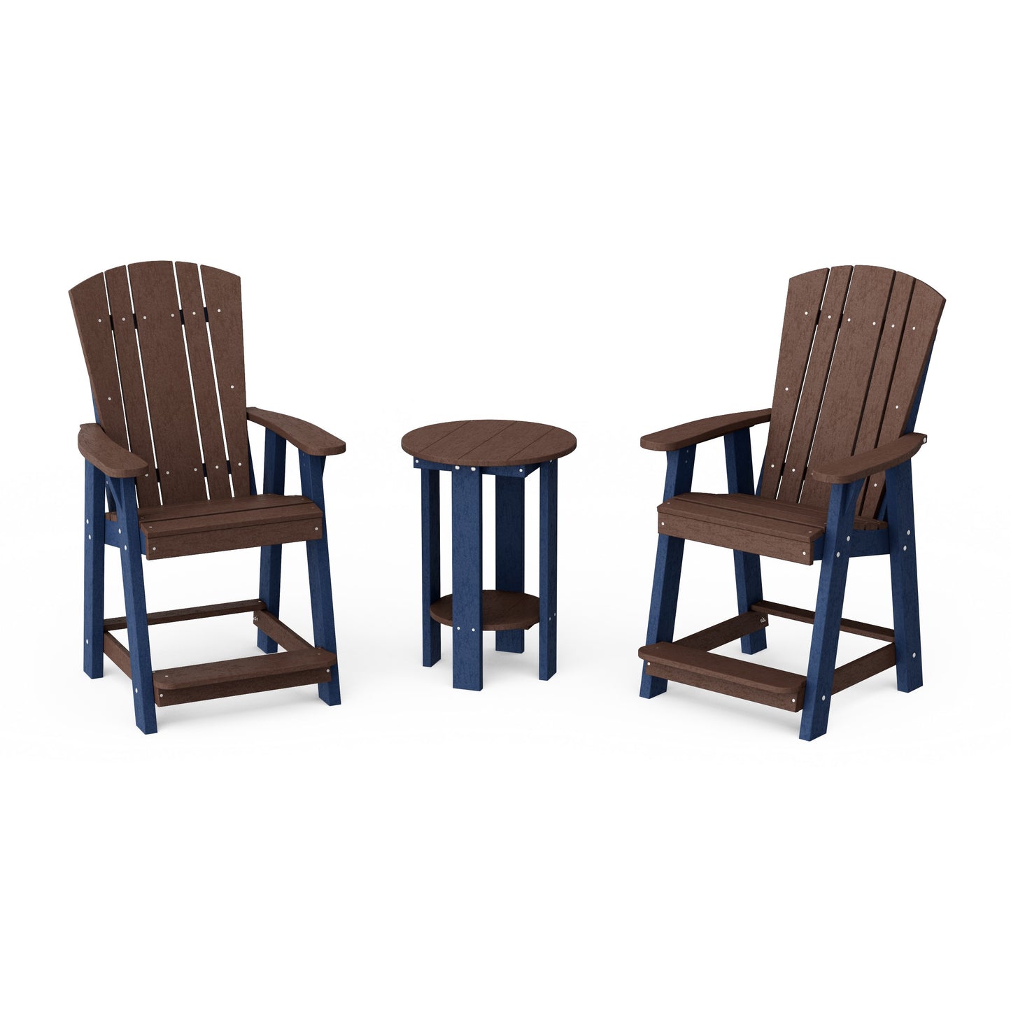 Heritage 3-Piece Balcony Counter Chair Set with Side Table