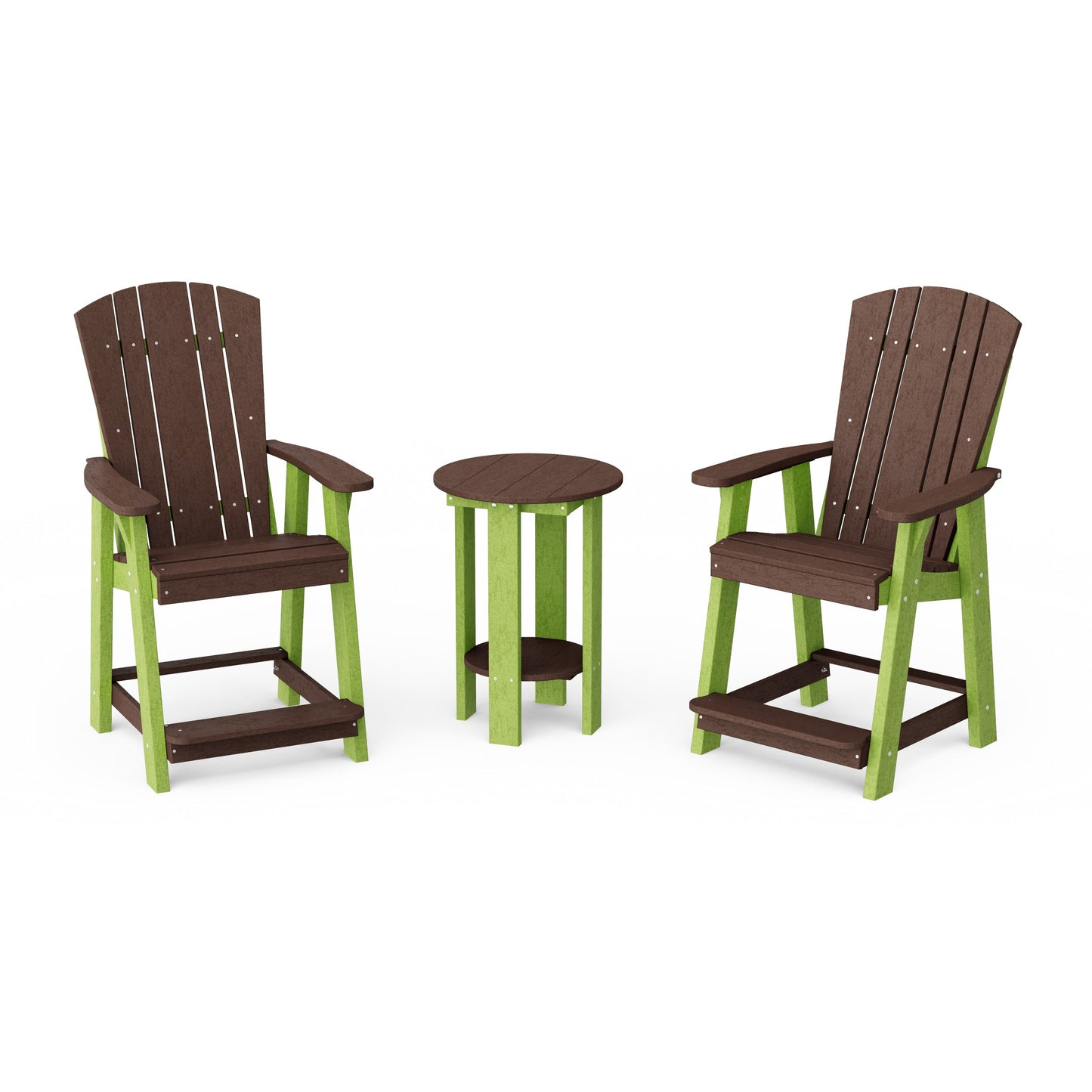 Heritage 3-Piece Balcony Counter Chair Set with Side Table