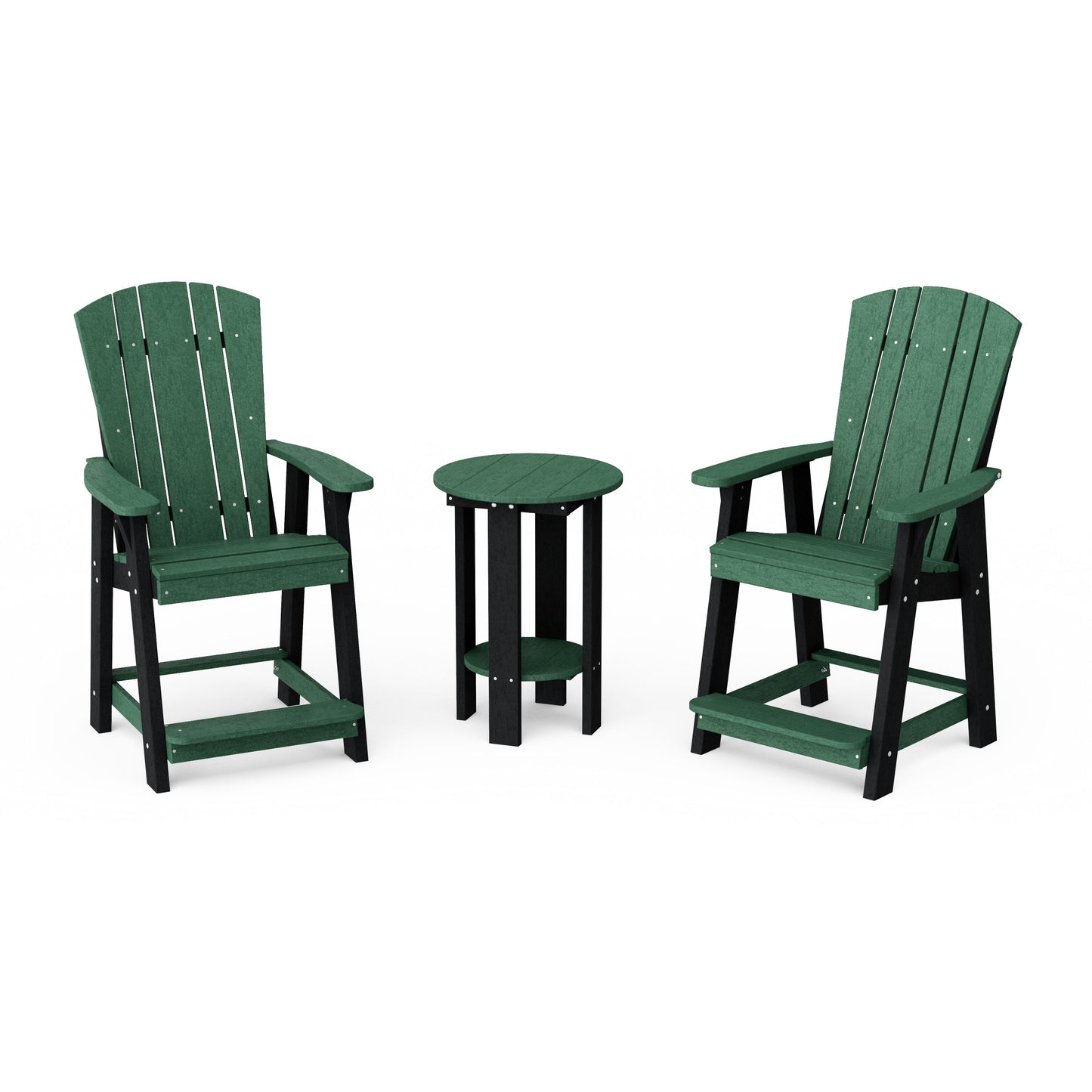 Heritage 3-Piece Balcony Counter Chair Set with Side Table