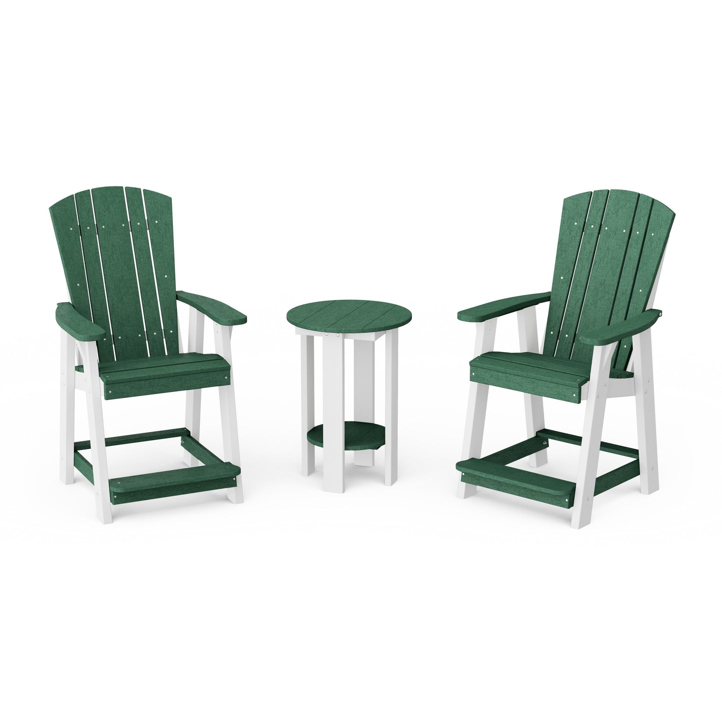 Heritage 3-Piece Balcony Counter Chair Set with Side Table