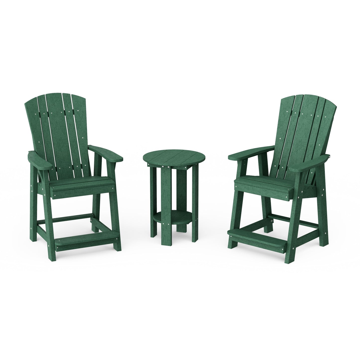 Heritage 3-Piece Balcony Counter Chair Set with Side Table