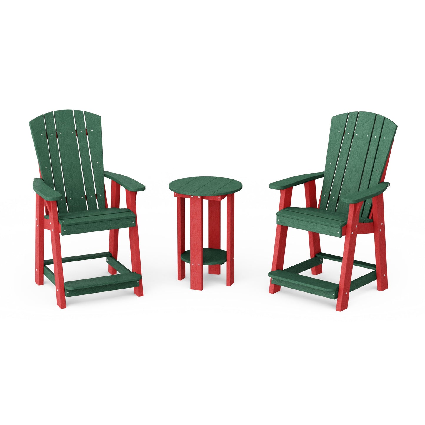 Heritage 3-Piece Balcony Counter Chair Set with Side Table