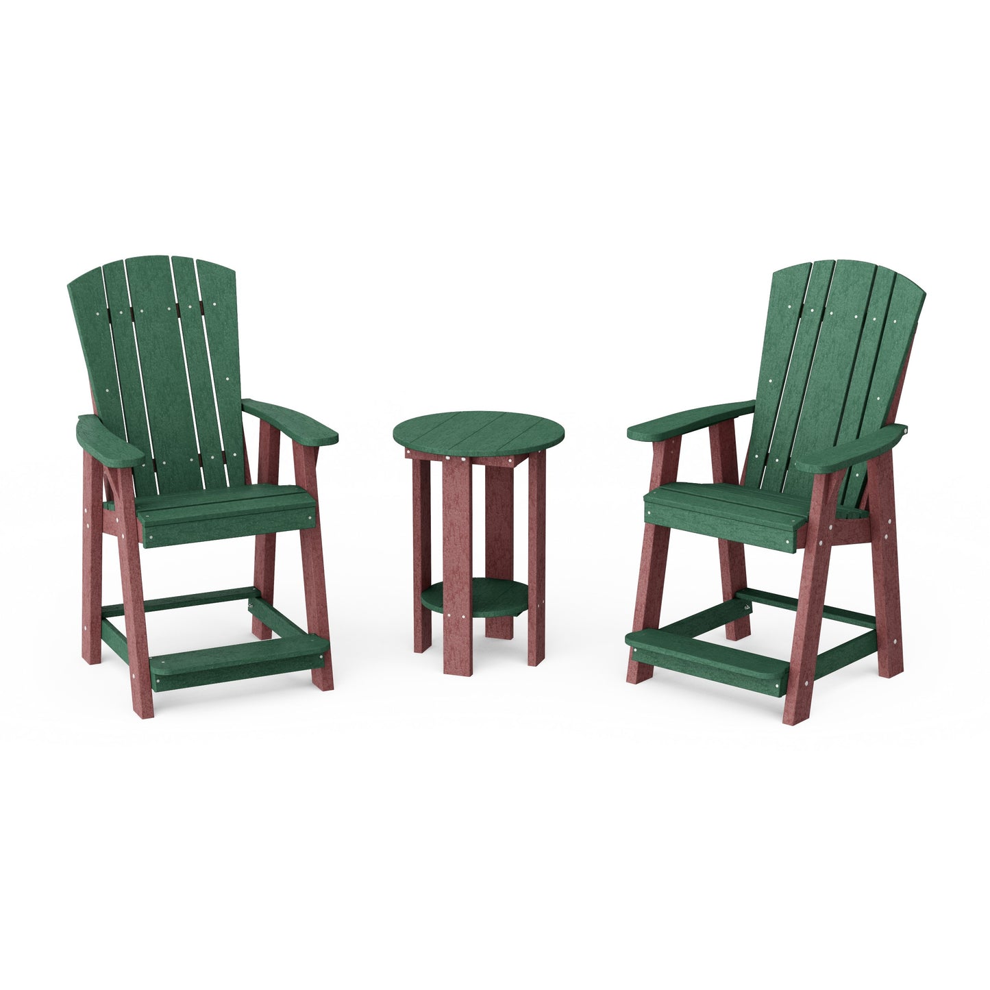 Heritage 3-Piece Balcony Counter Chair Set with Side Table