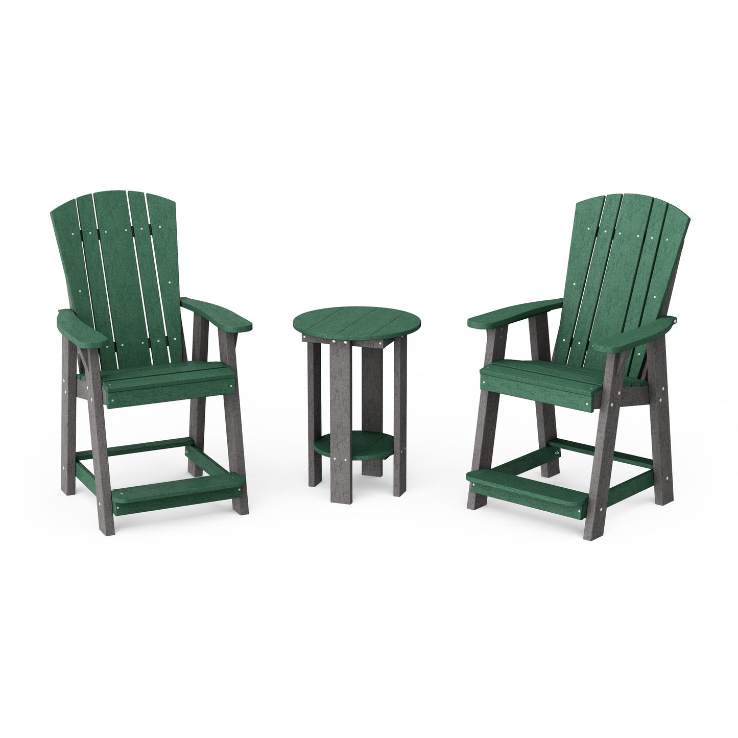 Heritage 3-Piece Balcony Counter Chair Set with Side Table