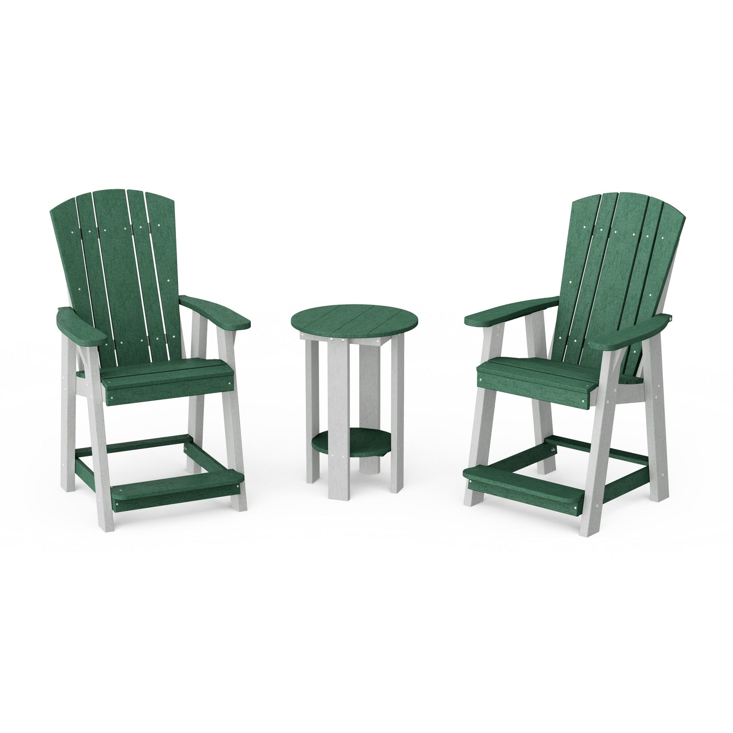 Heritage 3-Piece Balcony Counter Chair Set with Side Table
