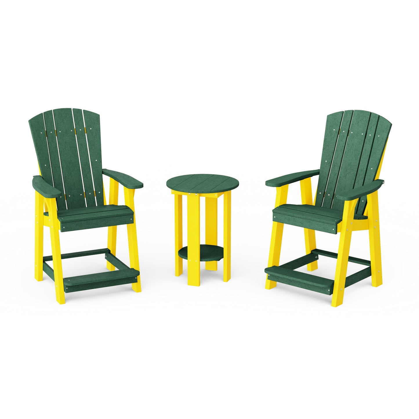 Heritage 3-Piece Balcony Counter Chair Set with Side Table