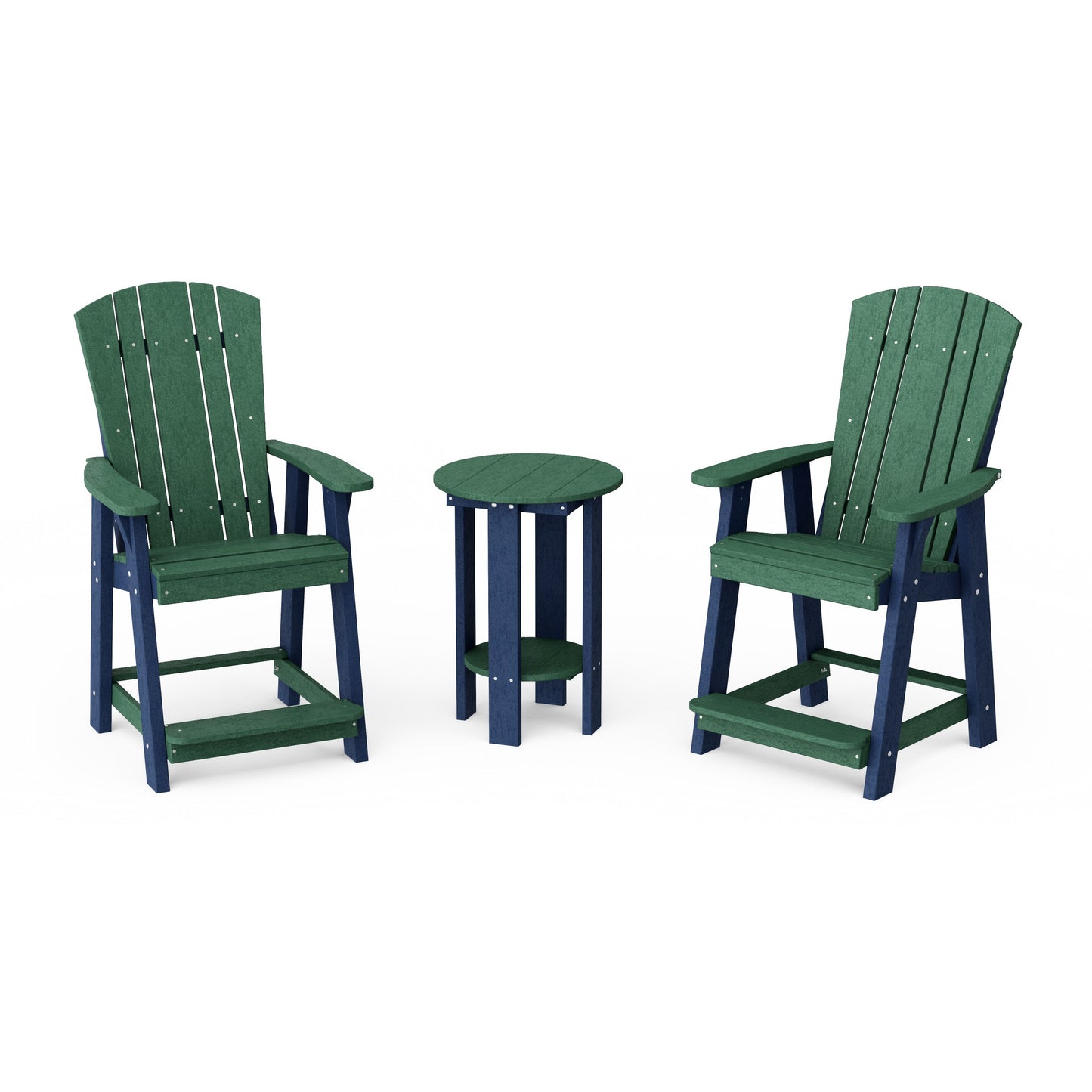 Heritage 3-Piece Balcony Counter Chair Set with Side Table