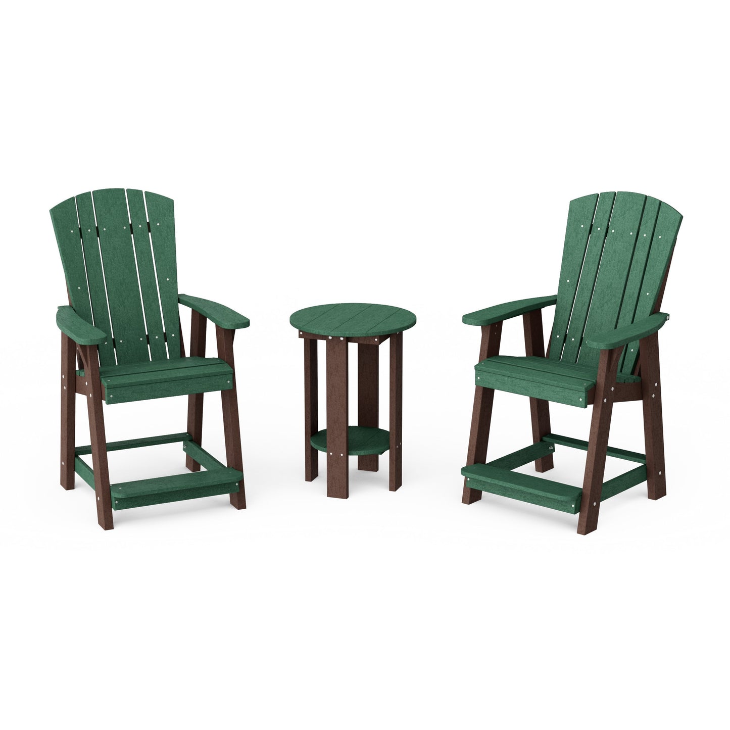 Heritage 3-Piece Balcony Counter Chair Set with Side Table