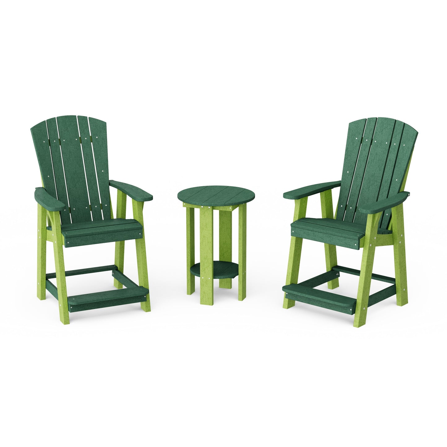 Heritage 3-Piece Balcony Counter Chair Set with Side Table