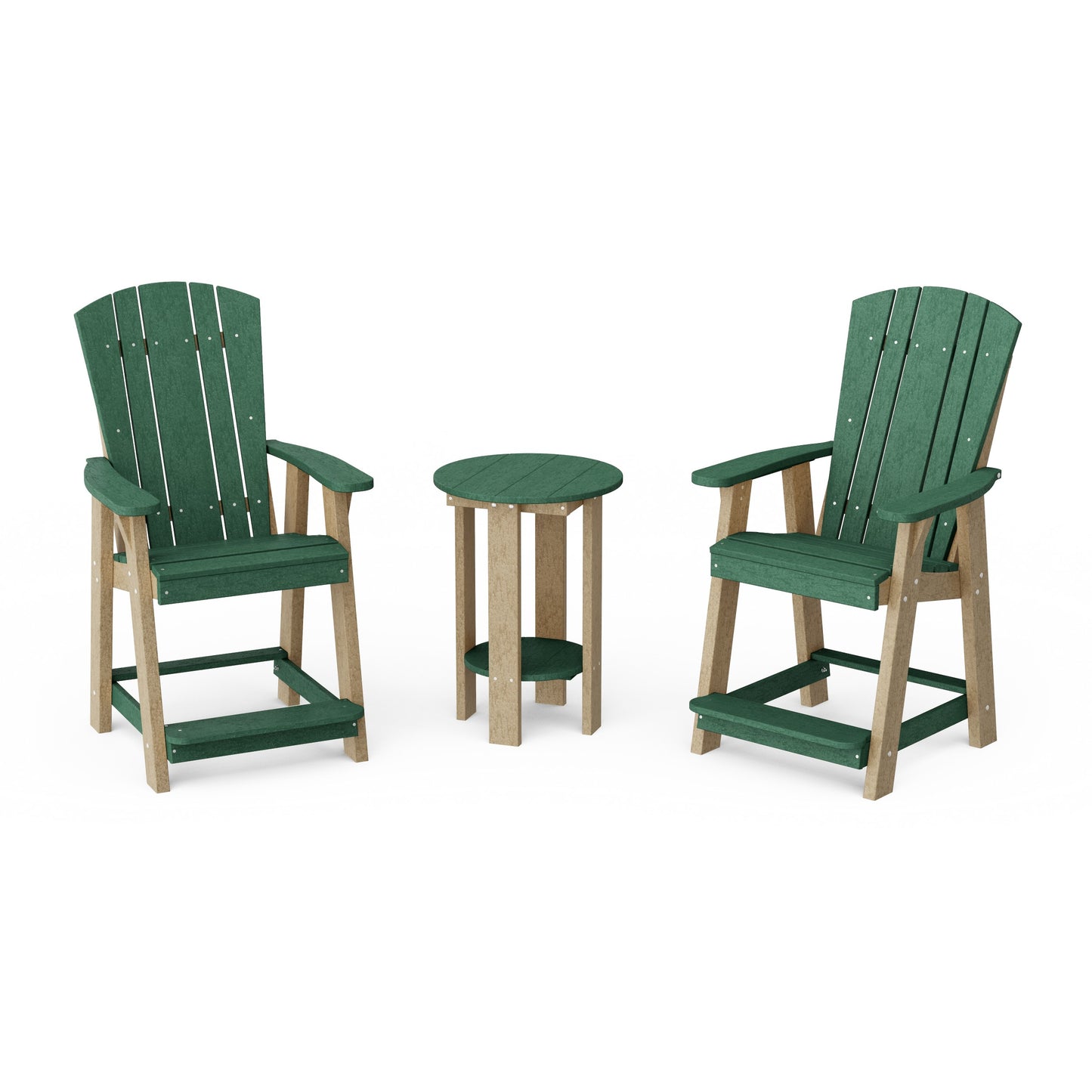 Heritage 3-Piece Balcony Counter Chair Set with Side Table