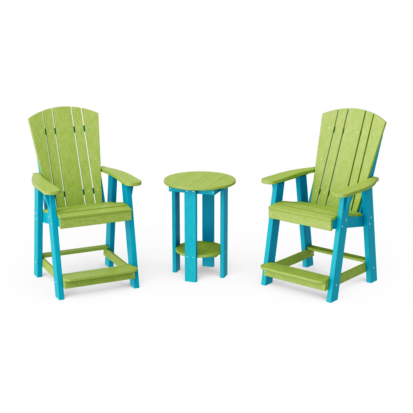 Heritage 3-Piece Balcony Counter Chair Set with Side Table