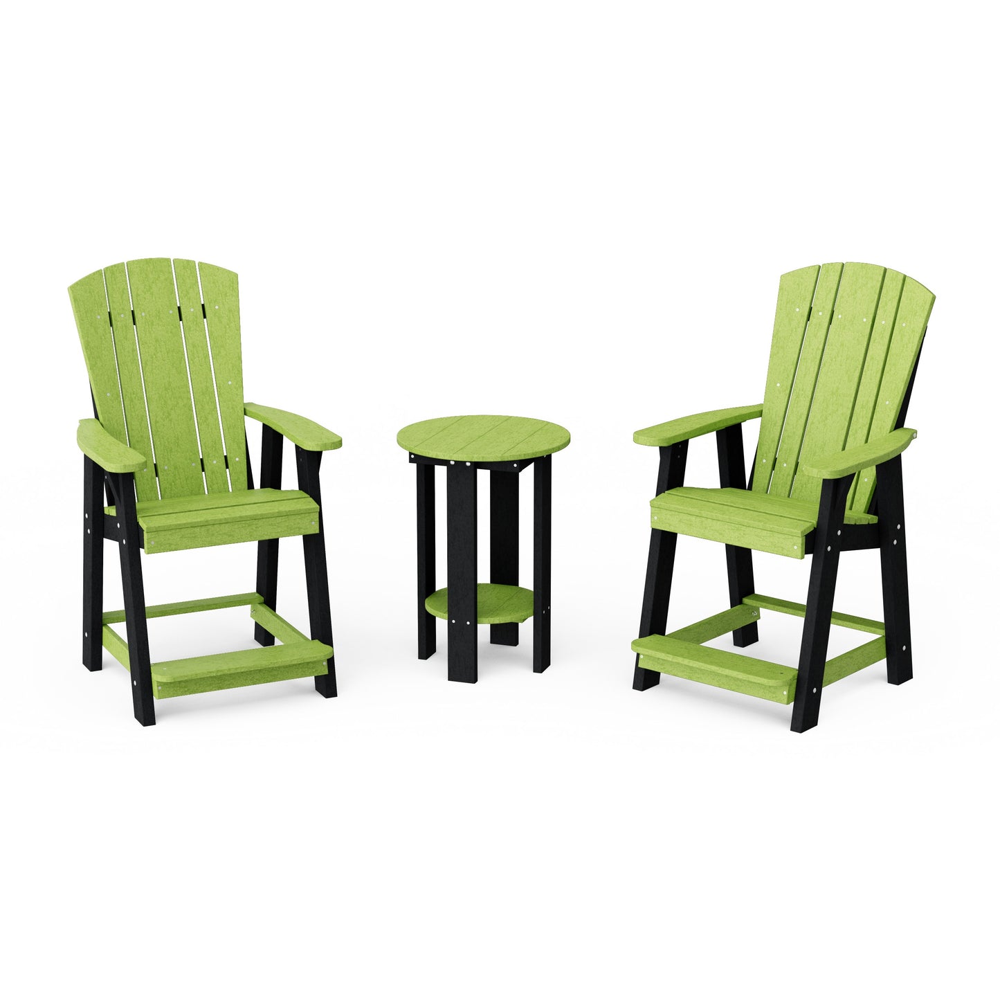 Heritage 3-Piece Balcony Counter Chair Set with Side Table