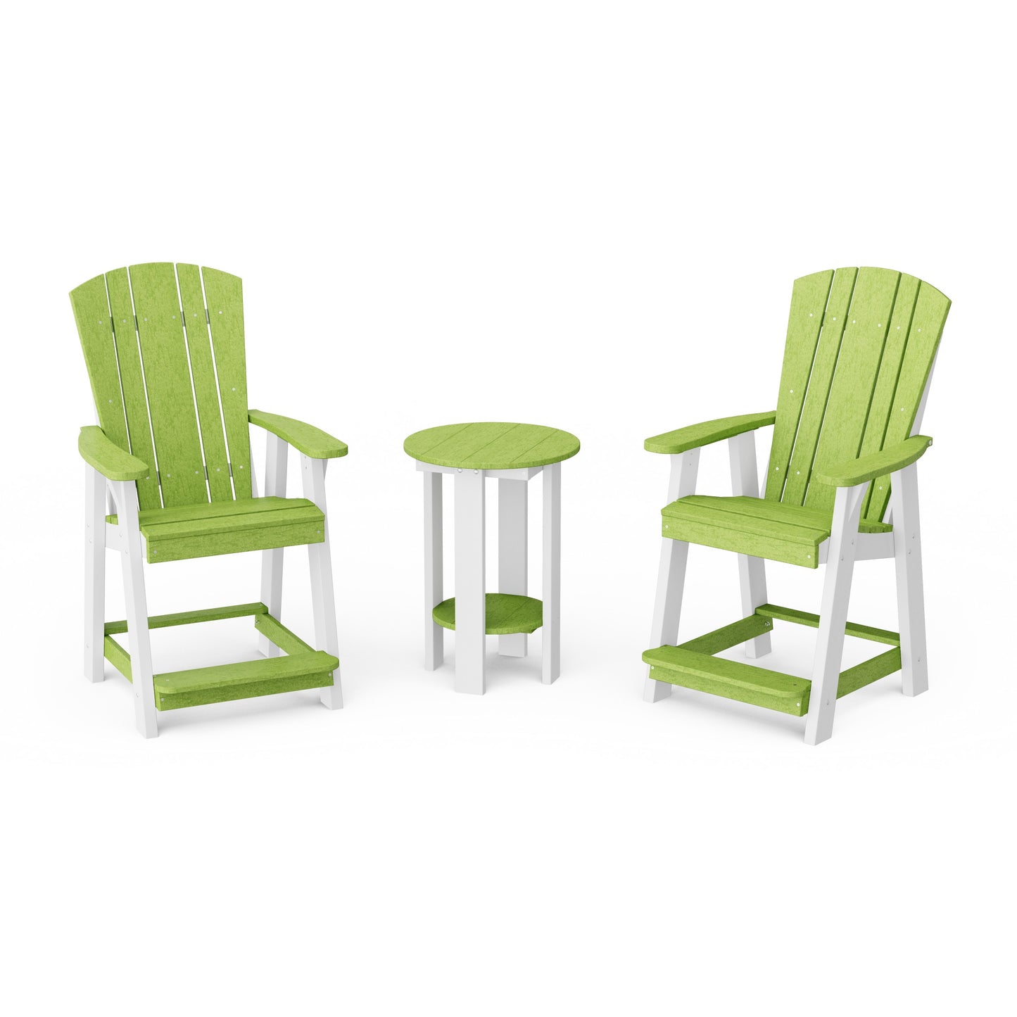 Heritage 3-Piece Balcony Counter Chair Set with Side Table