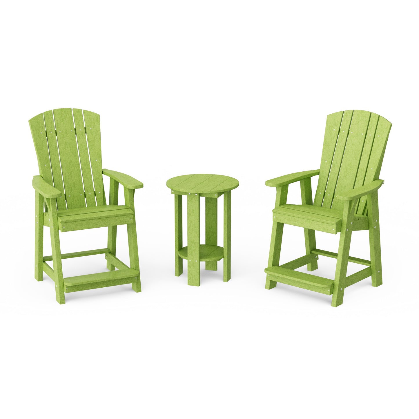 Heritage 3-Piece Balcony Counter Chair Set with Side Table