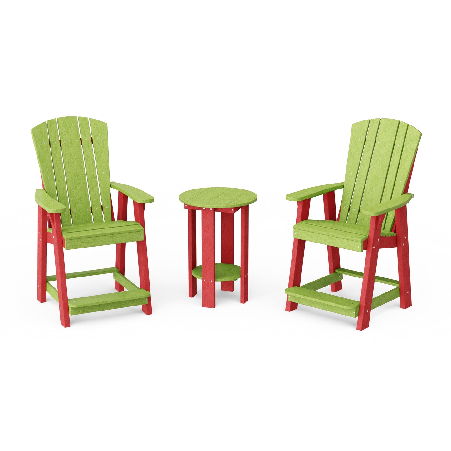 Heritage 3-Piece Balcony Counter Chair Set with Side Table