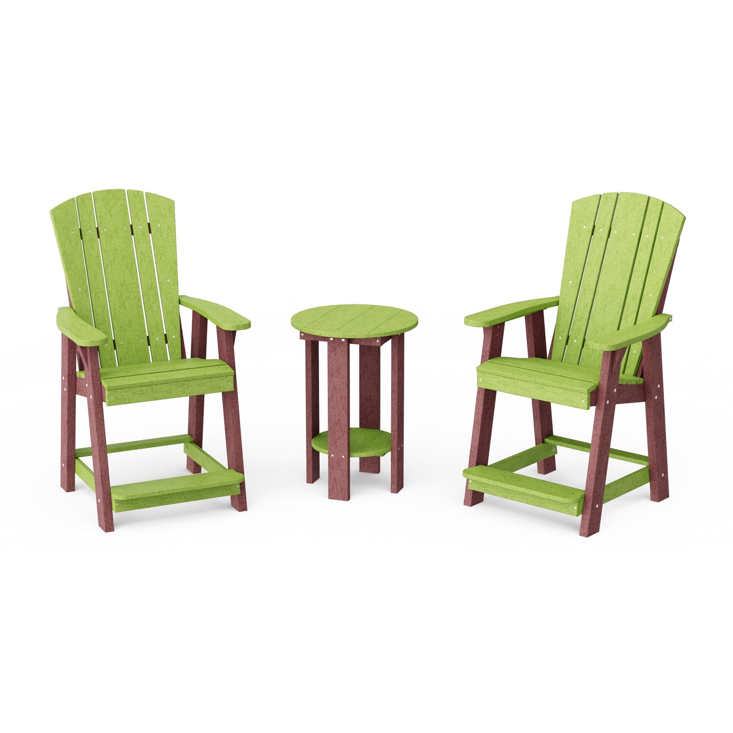 Heritage 3-Piece Balcony Counter Chair Set with Side Table
