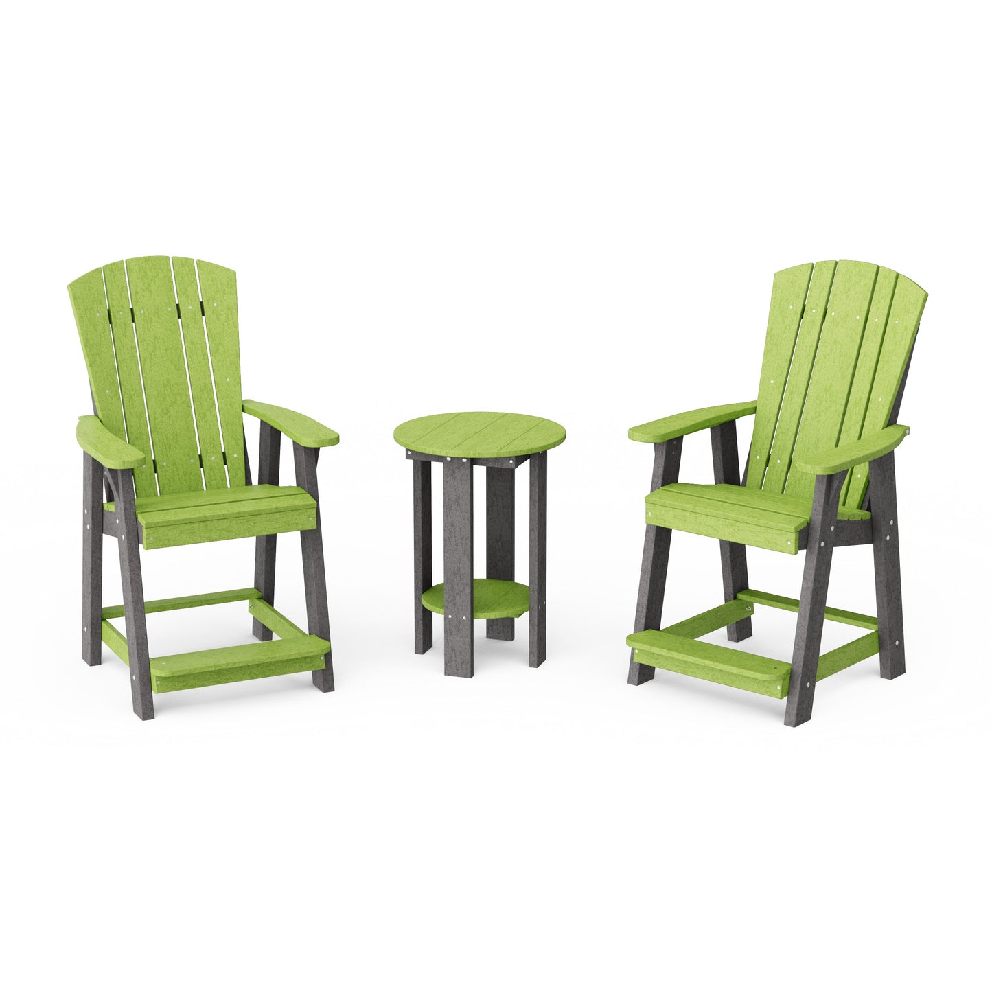 Heritage 3-Piece Balcony Counter Chair Set with Side Table