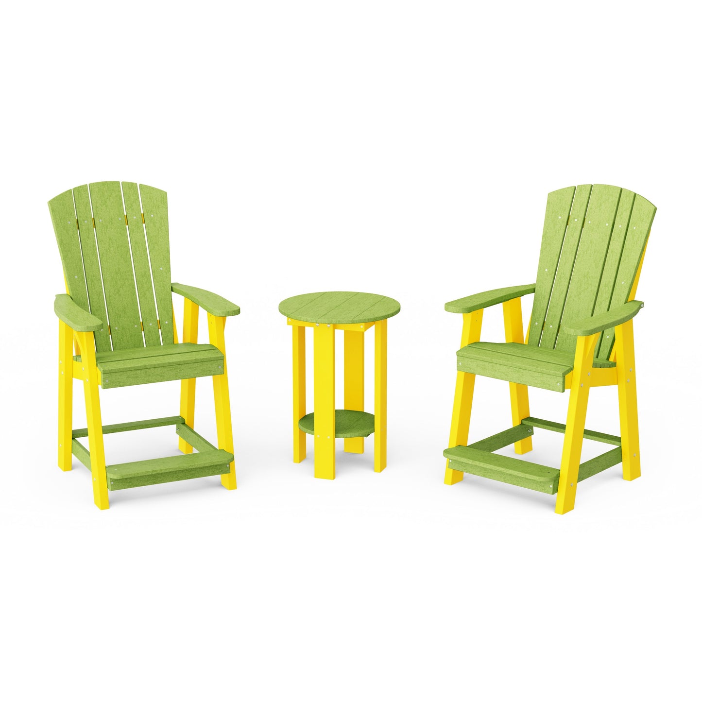 Heritage 3-Piece Balcony Counter Chair Set with Side Table