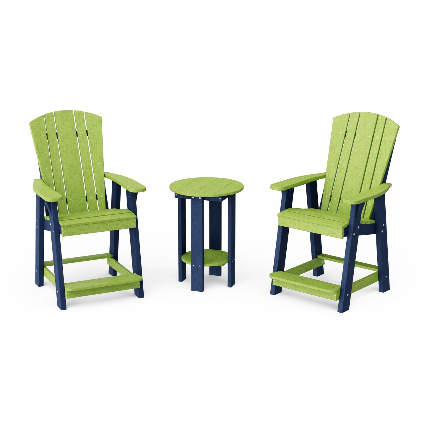 Heritage 3-Piece Balcony Counter Chair Set with Side Table