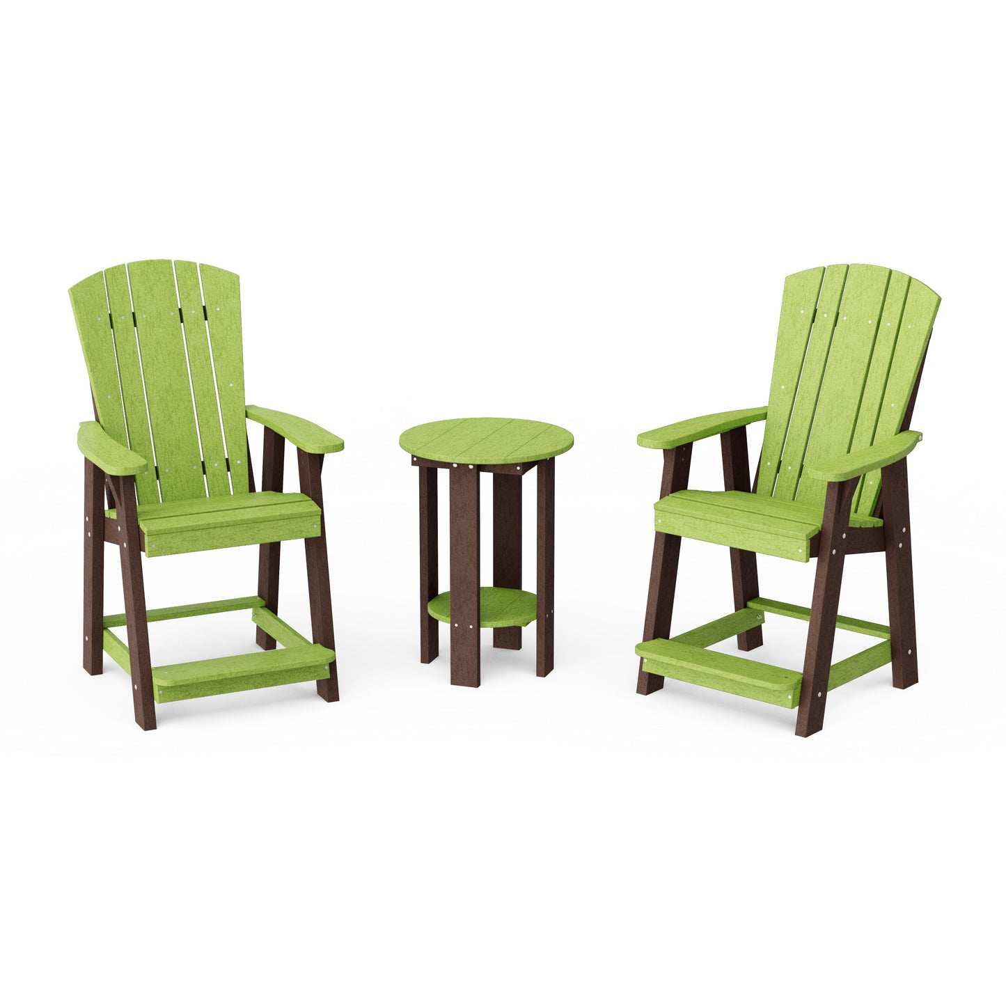 Heritage 3-Piece Balcony Counter Chair Set with Side Table