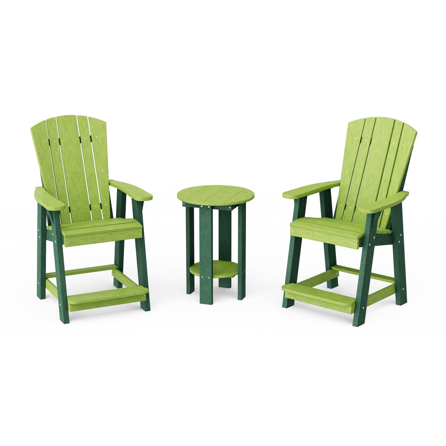 Heritage 3-Piece Balcony Counter Chair Set with Side Table