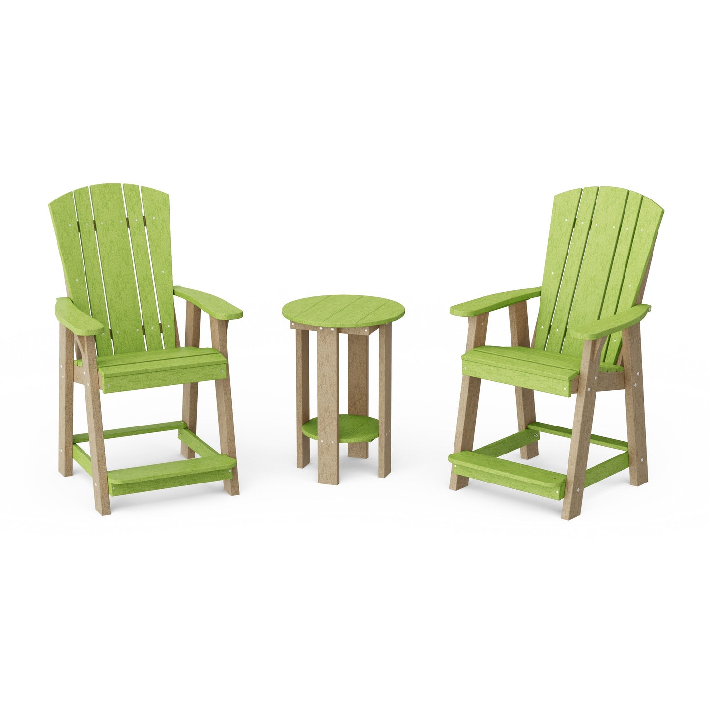 Heritage 3-Piece Balcony Counter Chair Set with Side Table
