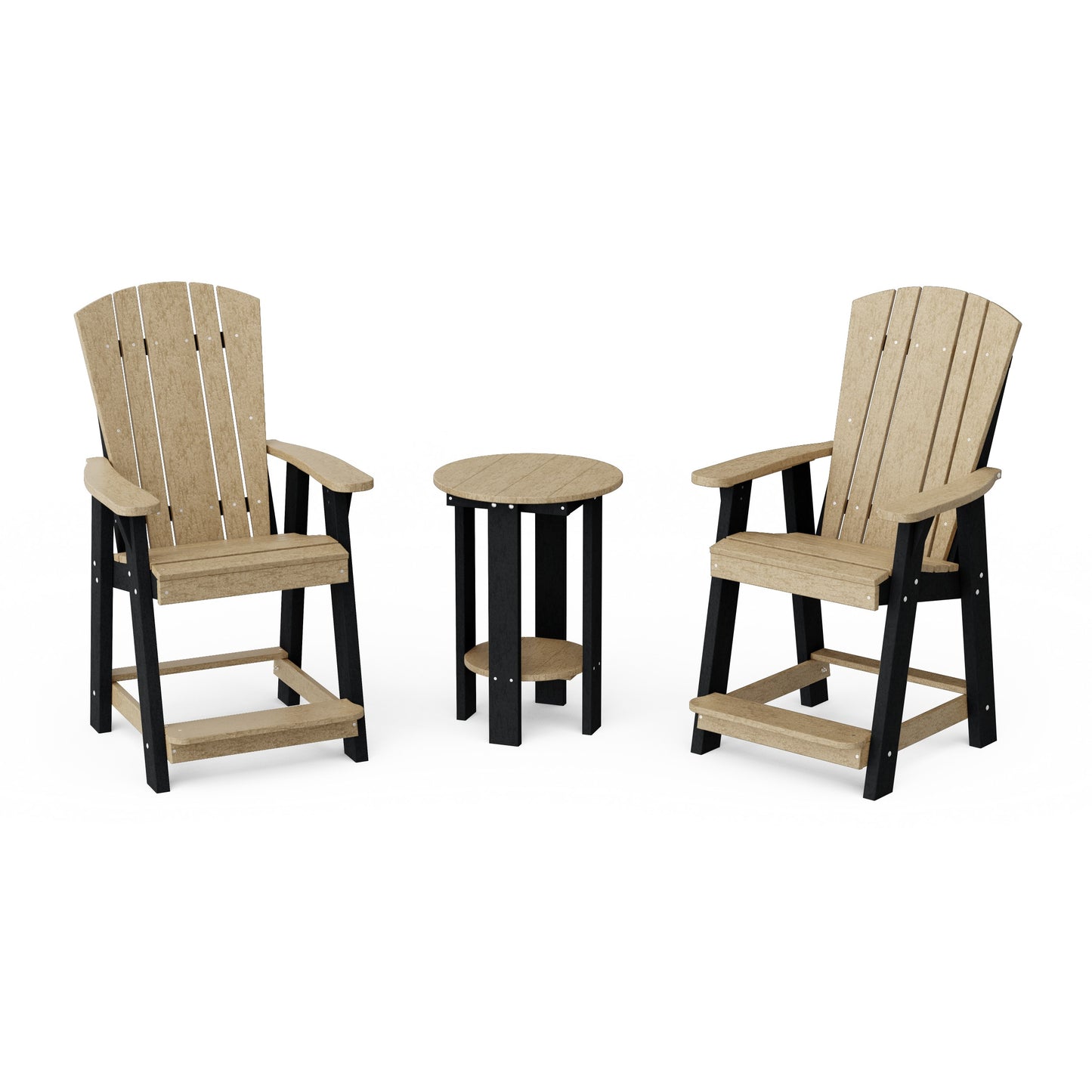 Heritage 3-Piece Balcony Counter Chair Set with Side Table