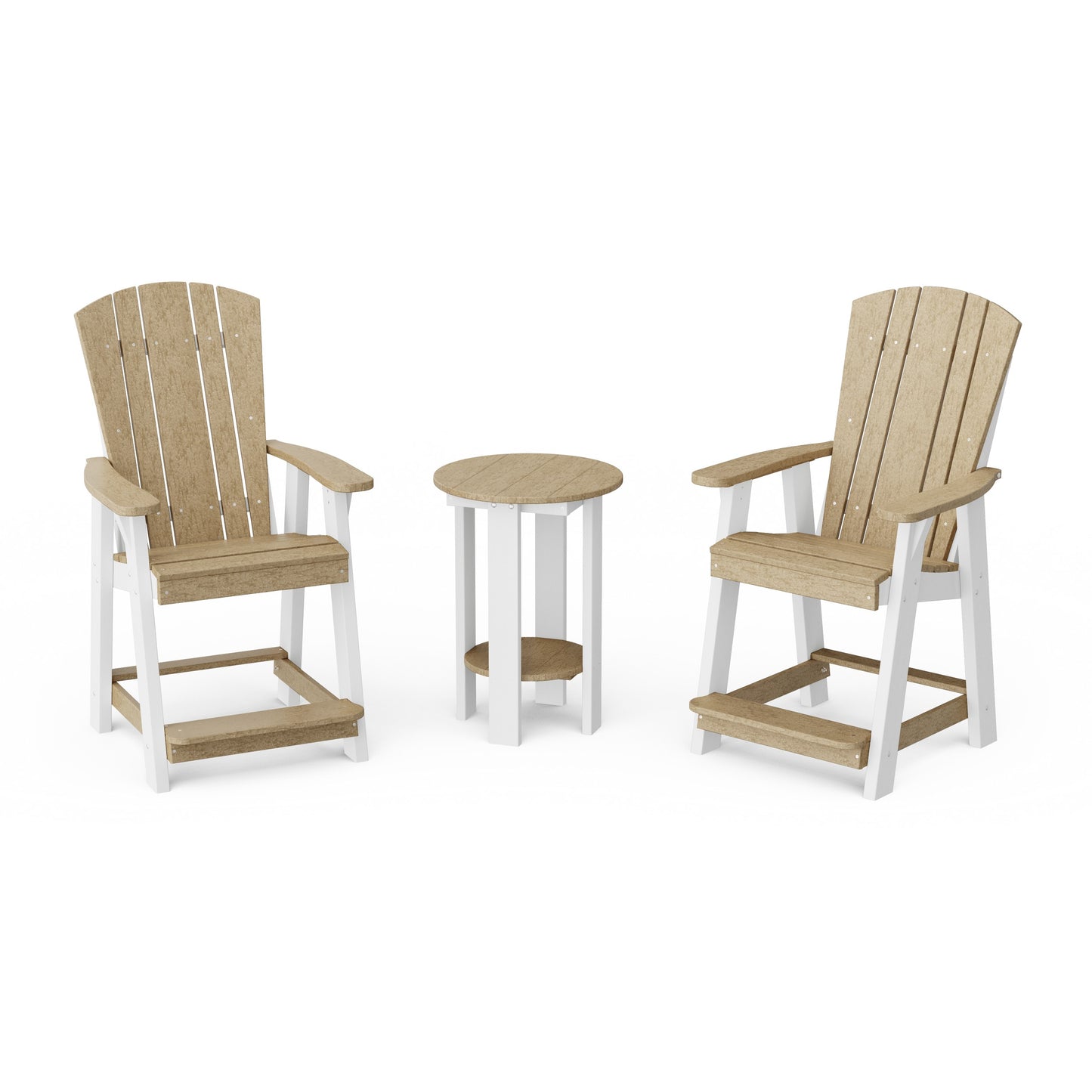Heritage 3-Piece Balcony Counter Chair Set with Side Table