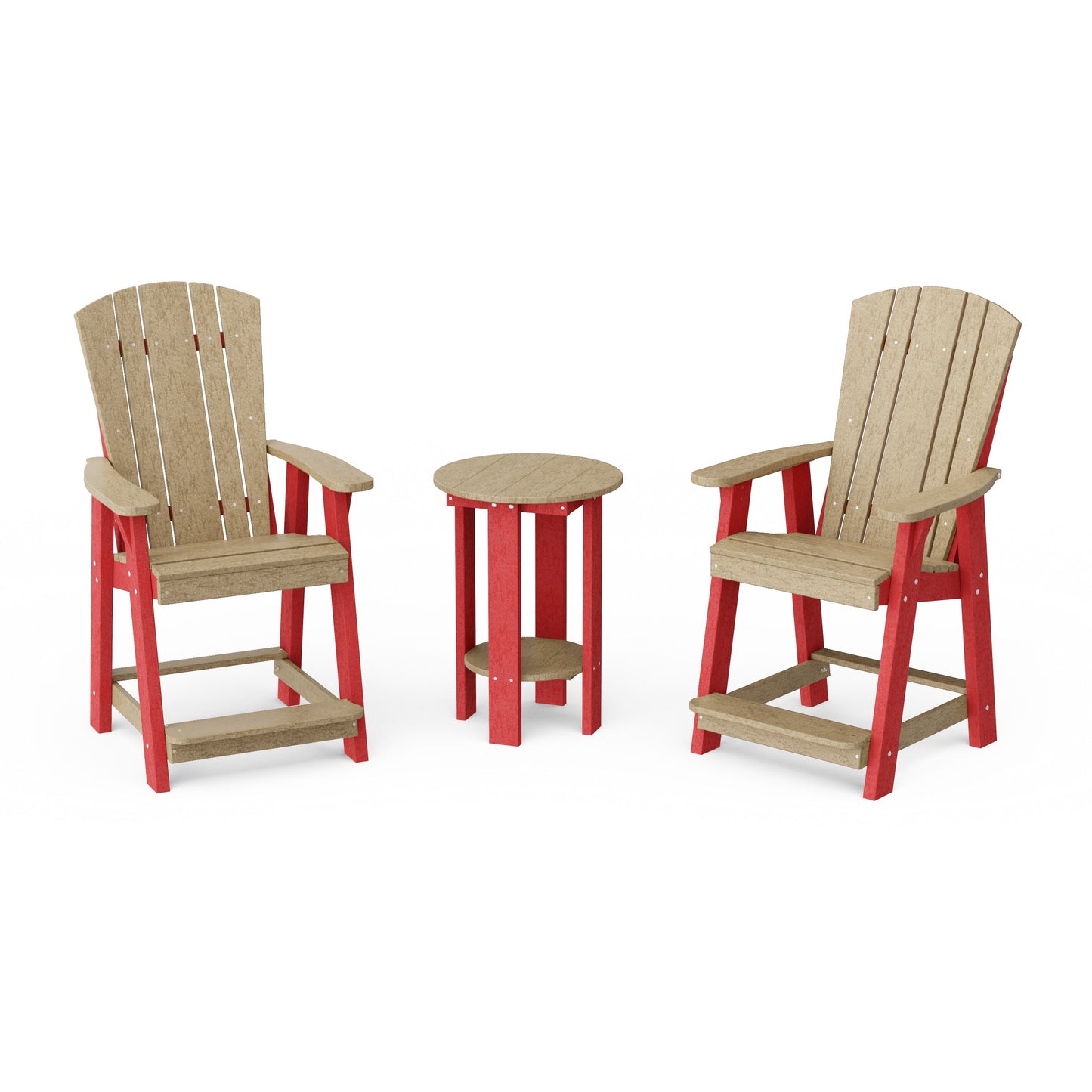 Heritage 3-Piece Balcony Counter Chair Set with Side Table