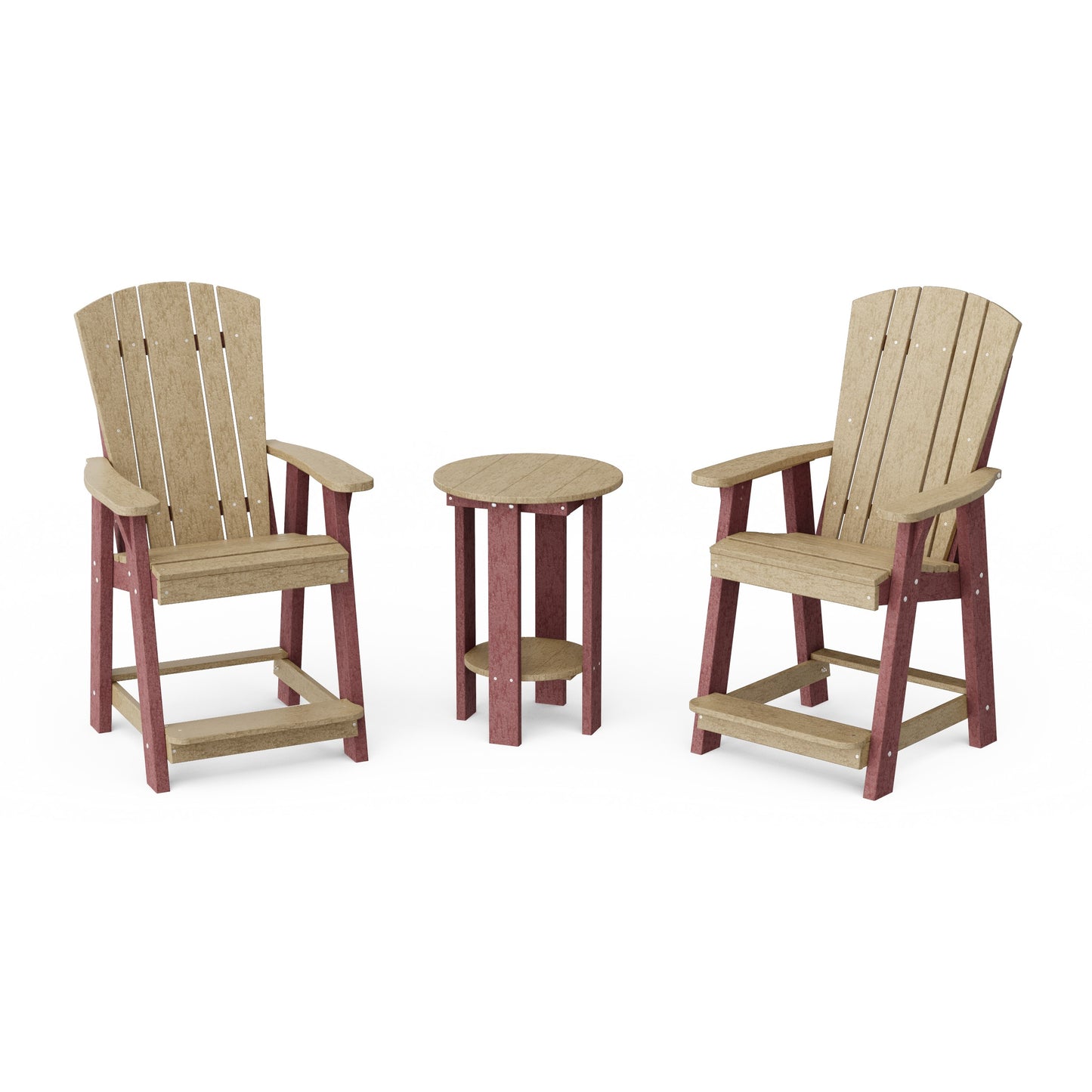 Heritage 3-Piece Balcony Counter Chair Set with Side Table