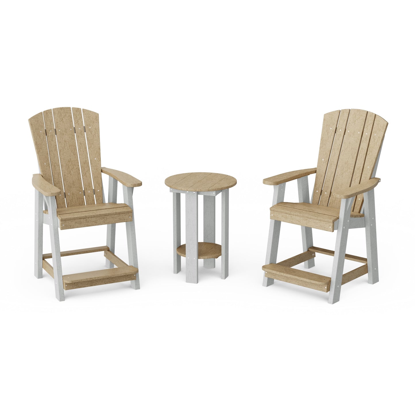 Heritage 3-Piece Balcony Counter Chair Set with Side Table