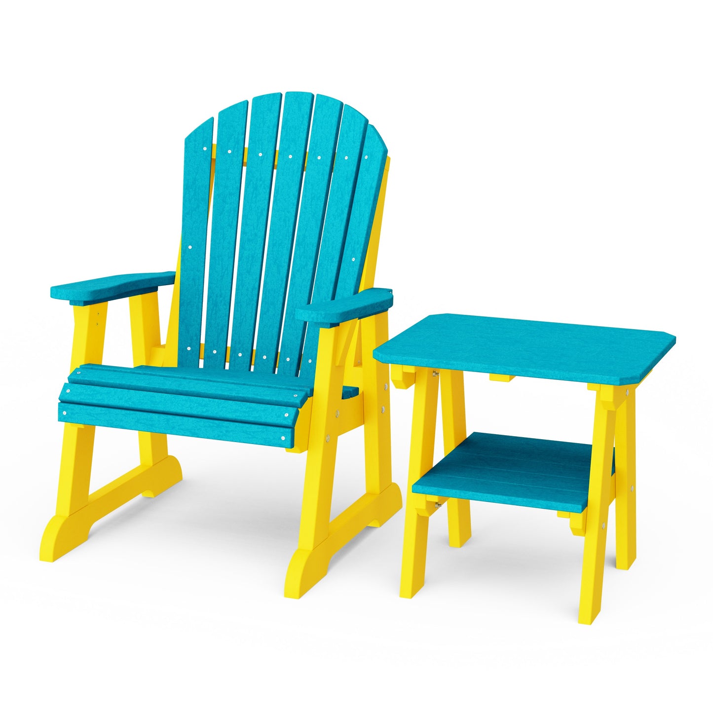 Heritage Casual Porch Adirondack Chair with Side Table