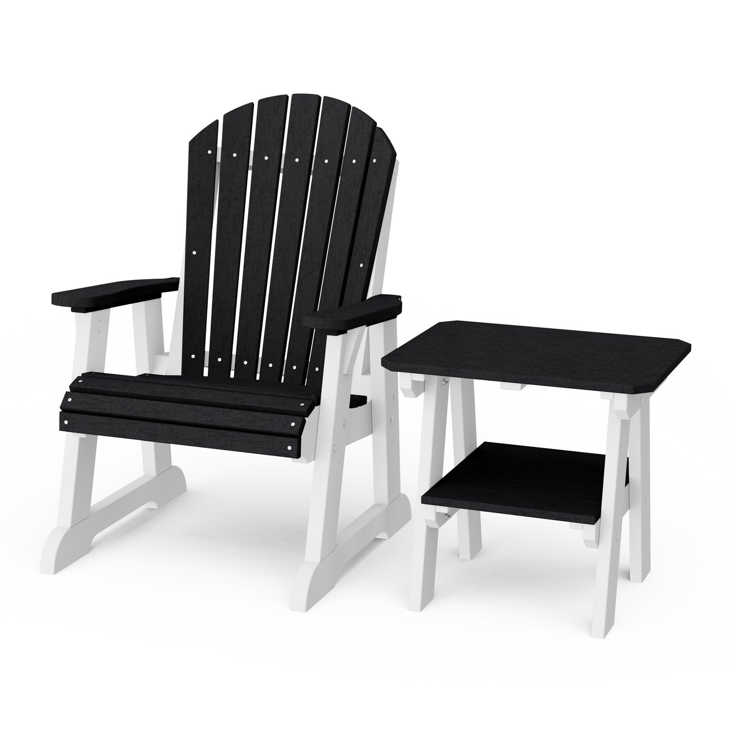 Heritage Casual Porch Adirondack Chair with Side Table