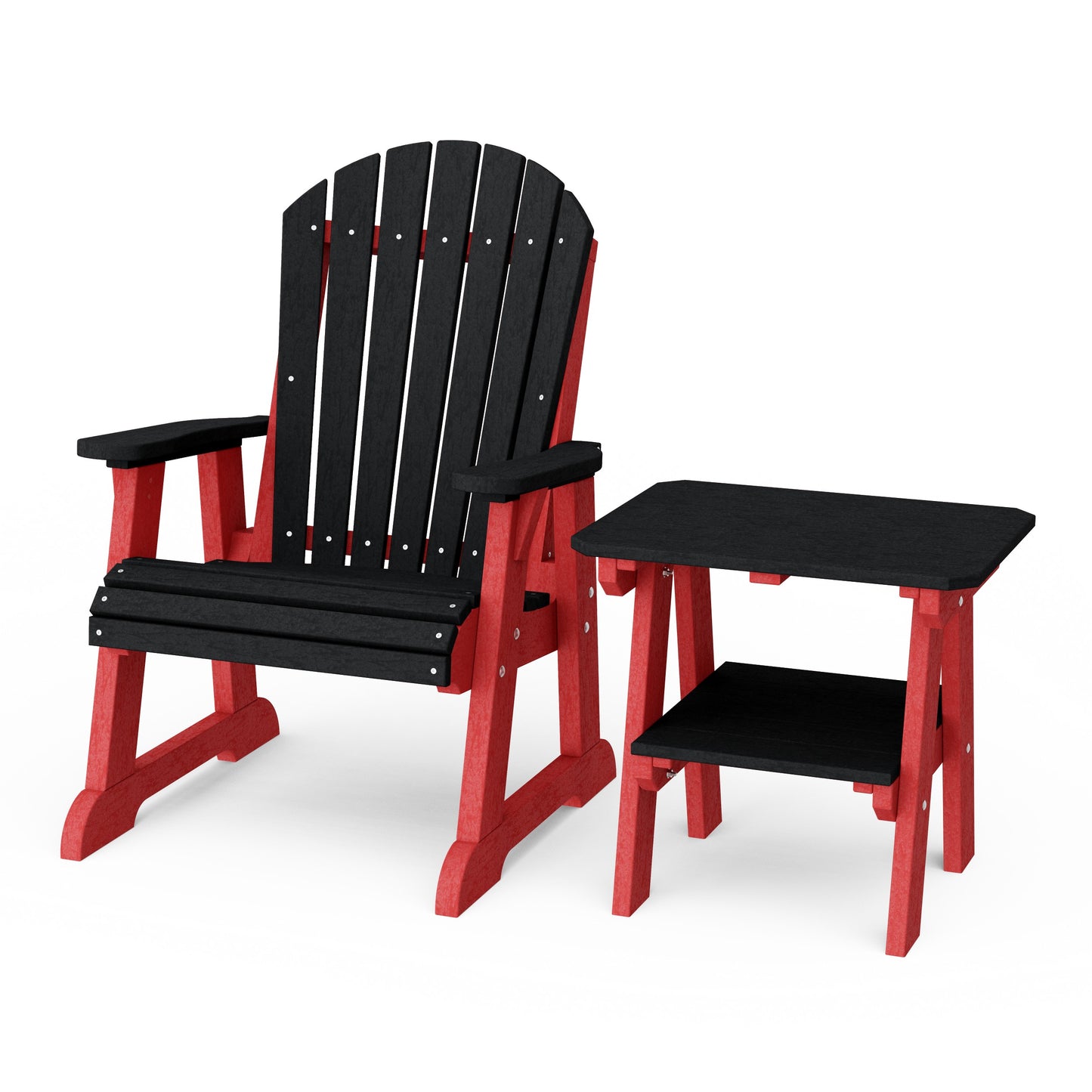 Heritage Casual Porch Adirondack Chair with Side Table