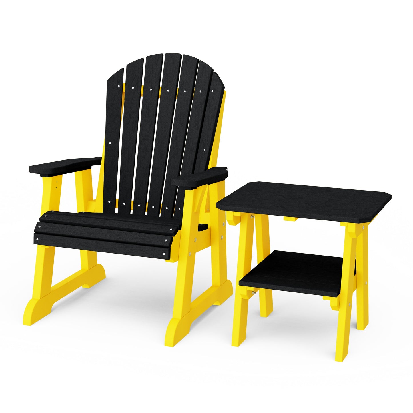 Heritage Casual Porch Adirondack Chair with Side Table