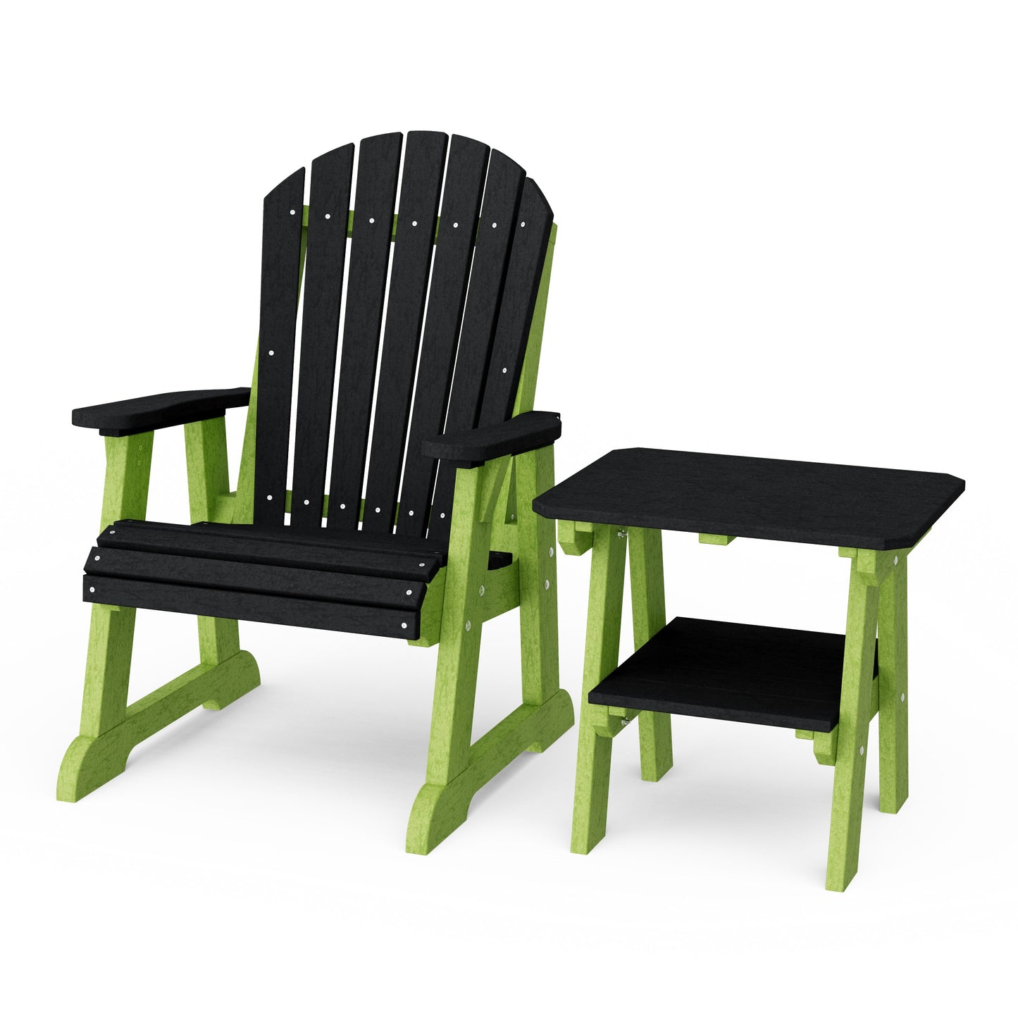 Heritage Casual Porch Adirondack Chair with Side Table