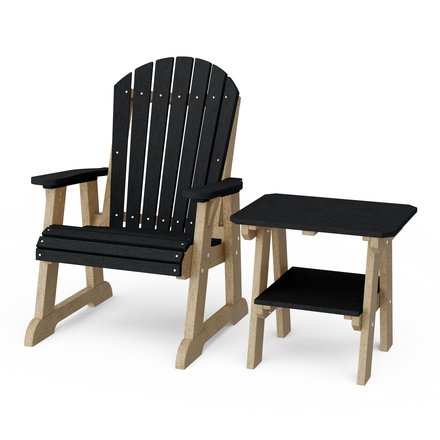 Heritage Casual Porch Adirondack Chair with Side Table