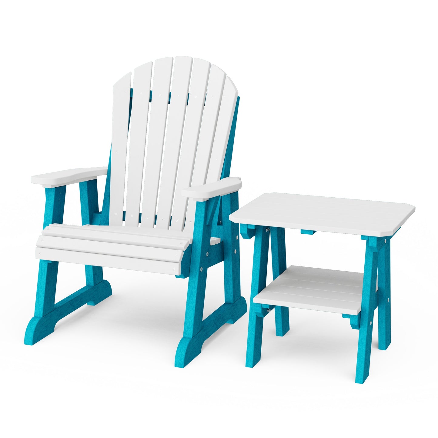 Heritage Casual Porch Adirondack Chair with Side Table