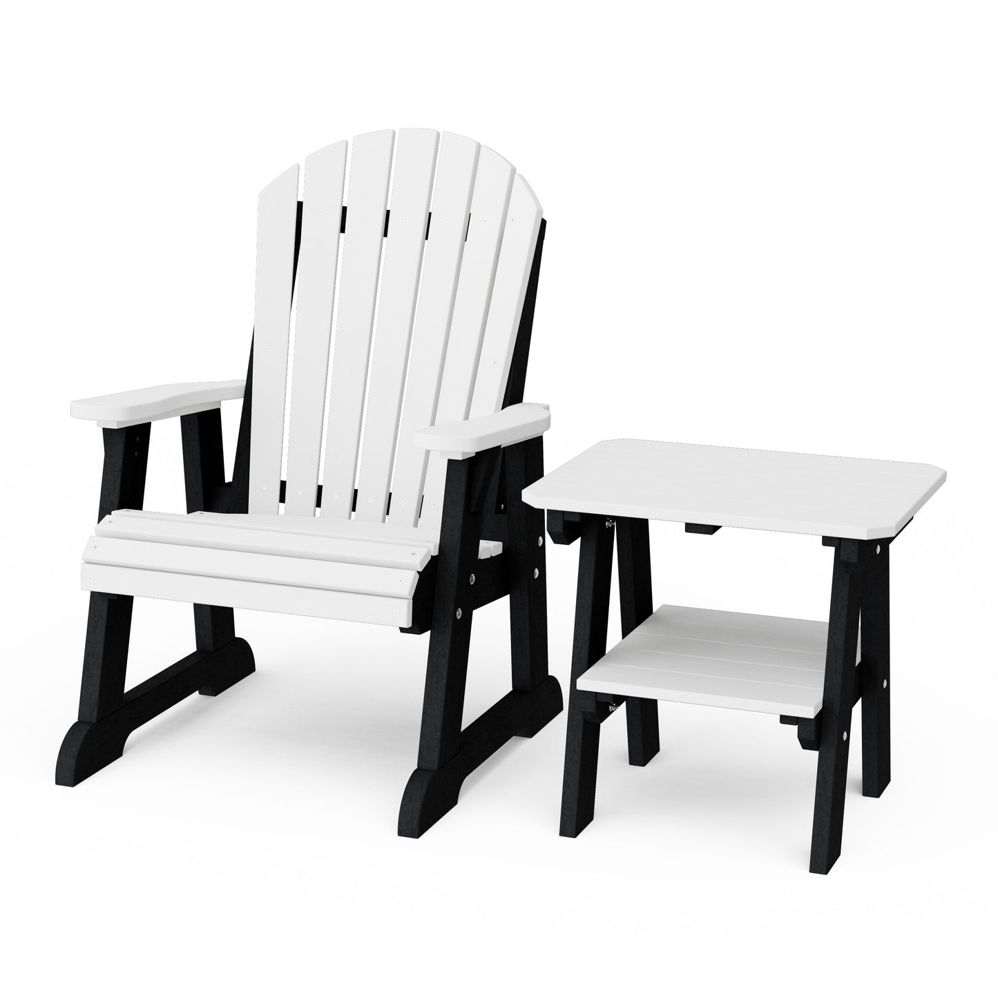 Heritage Casual Porch Adirondack Chair with Side Table