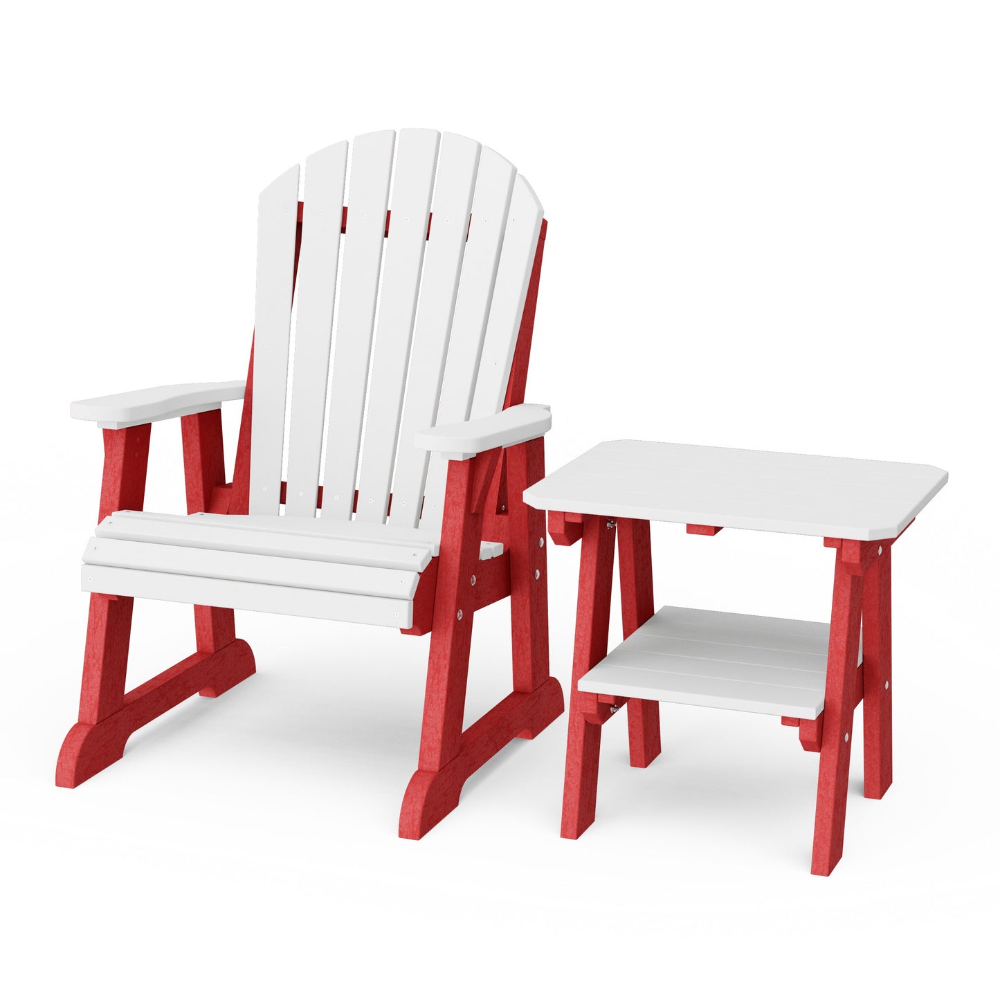 Heritage Casual Porch Adirondack Chair with Side Table