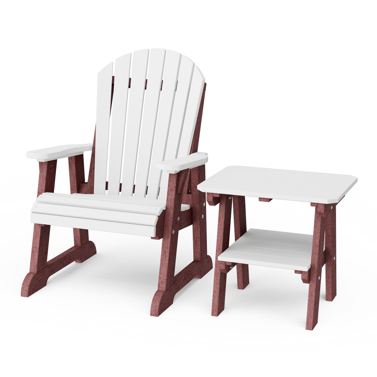 Heritage Casual Porch Adirondack Chair with Side Table