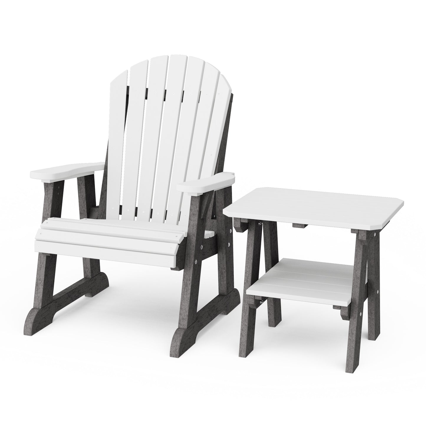 Heritage Casual Porch Adirondack Chair with Side Table