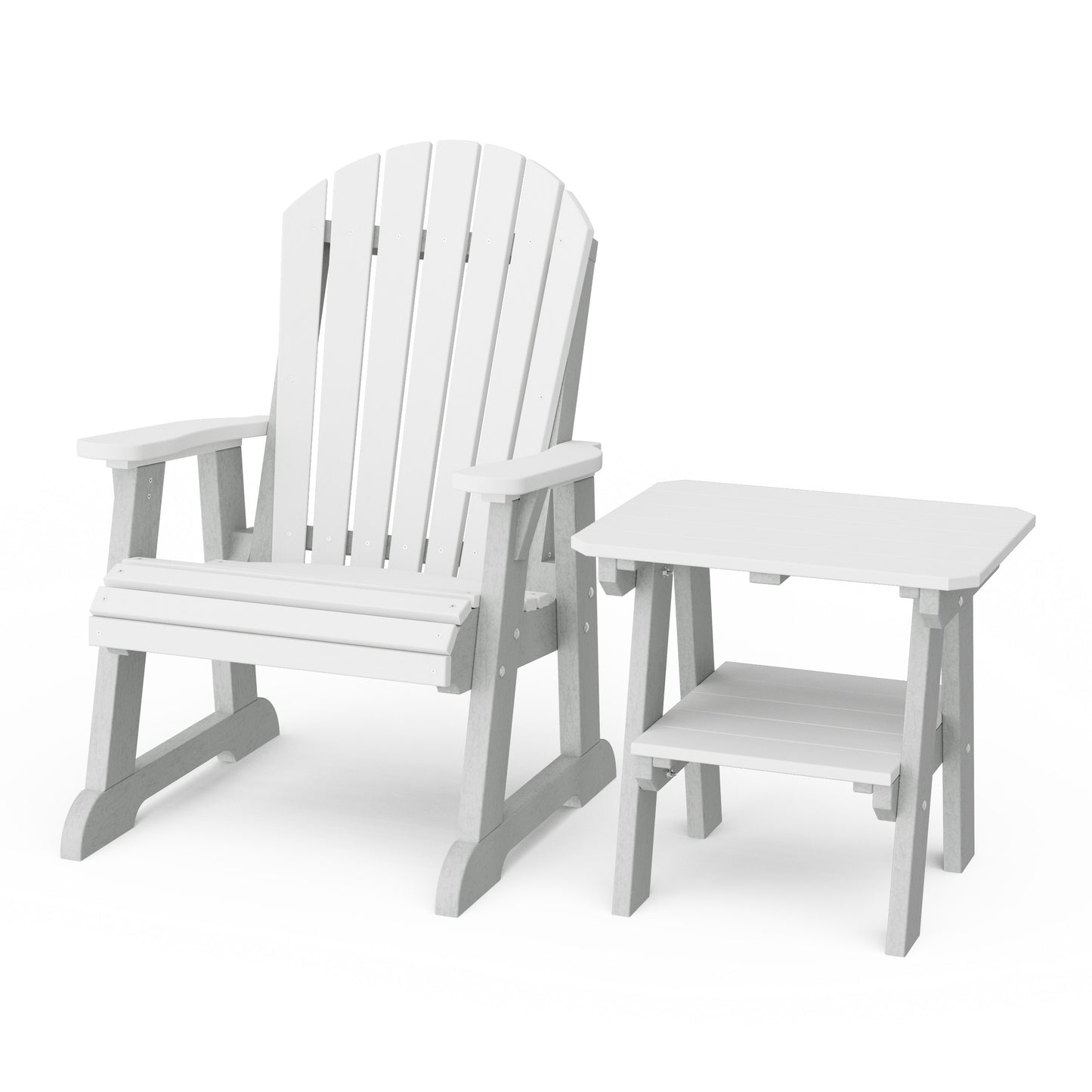 Heritage Casual Porch Adirondack Chair with Side Table