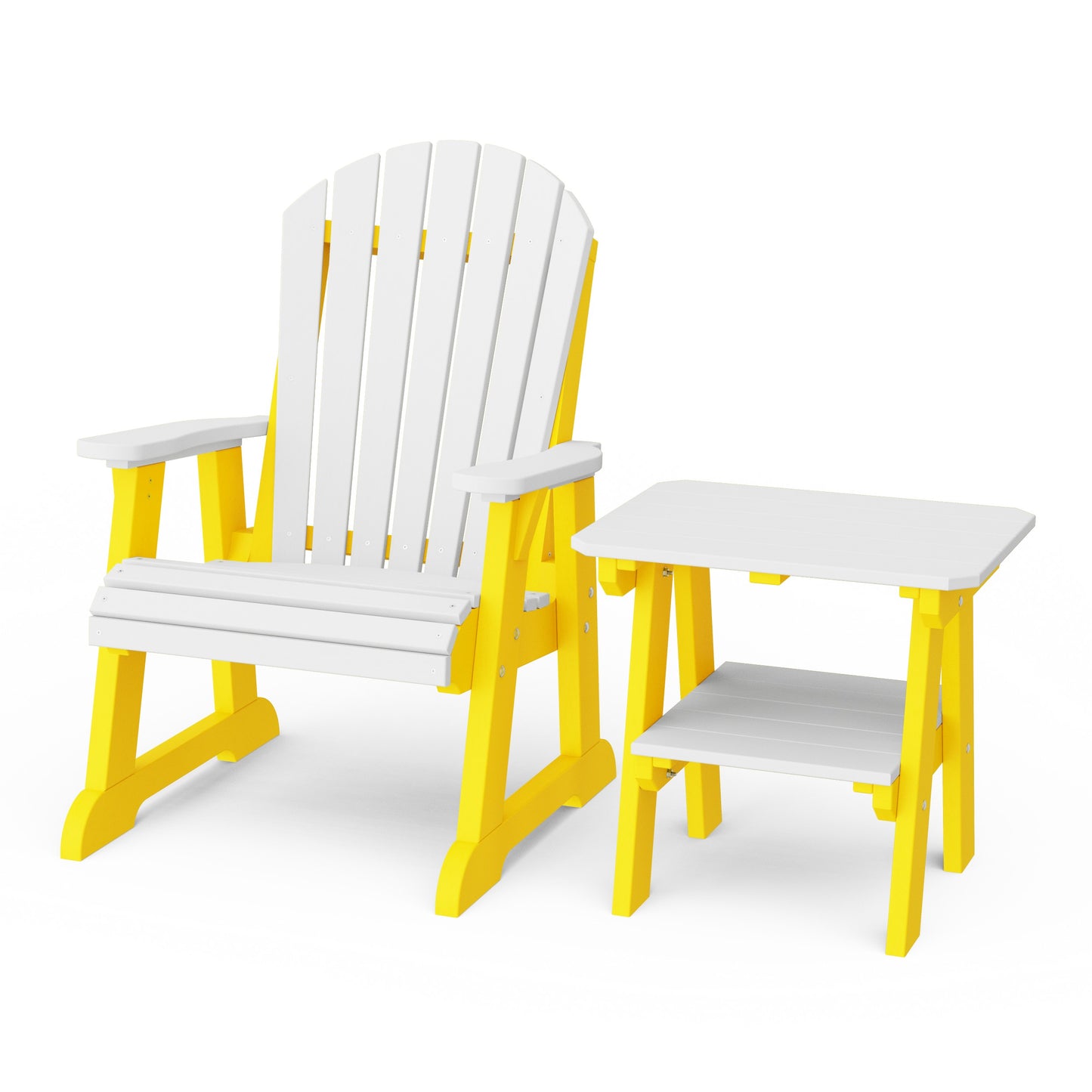 Heritage Casual Porch Adirondack Chair with Side Table