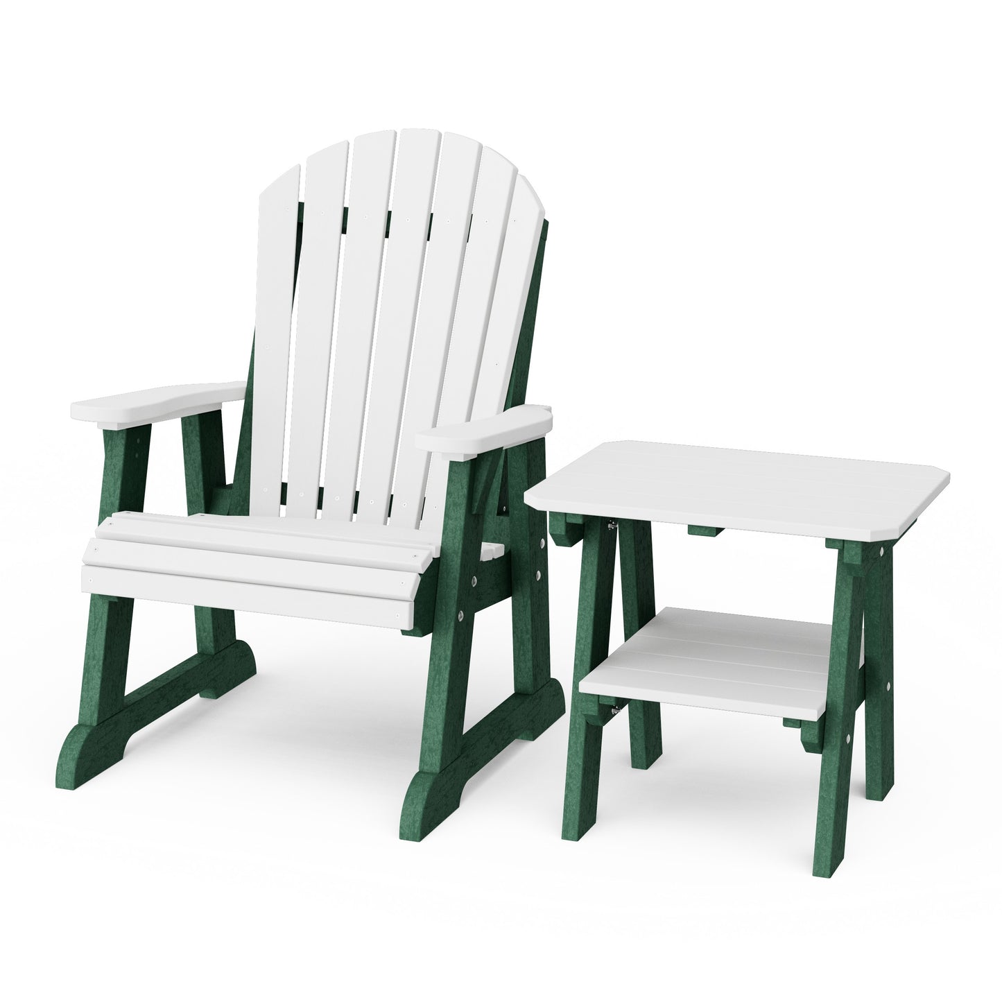 Heritage Casual Porch Adirondack Chair with Side Table